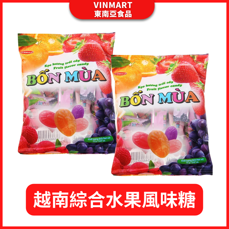 MIGITA KẸO BỐN MÙA 越南綜合水果風味糖  越南糖果 越南零食 越南餅乾 越南食品 70G