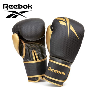 Reebok 拳擊訓練手套 黑金 散打手套 格斗搏擊 拳套 RSCB-11117GB【樂買網】