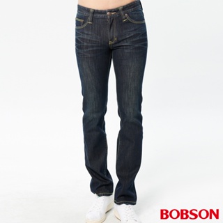 【BOBSON】男款熱感IN刺繡直筒褲(1746A-52)