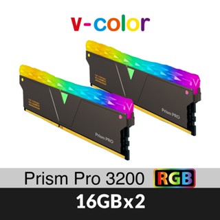 v-color 全何 Prism Pro系列 TUF聯名 DDR4 3200 32G(16GX2) RGB桌上型超頻記憶