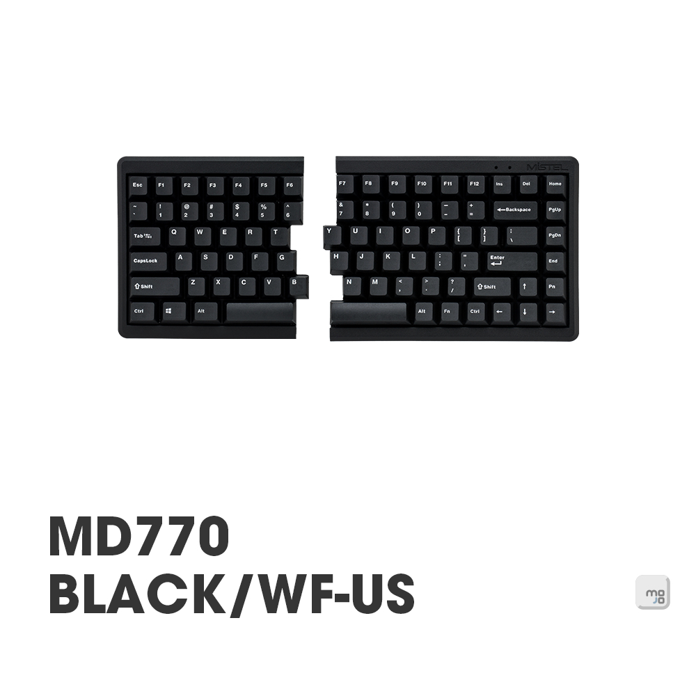 Mistel MD770 黑殼/白字 (Cherry MX) 機械鍵盤