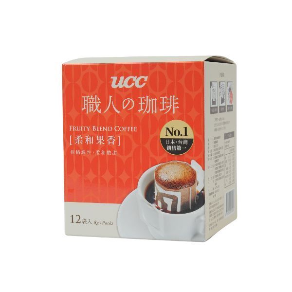 UCC職人濾掛式咖啡柔和果香8gx12包【買一送一，共2盒】