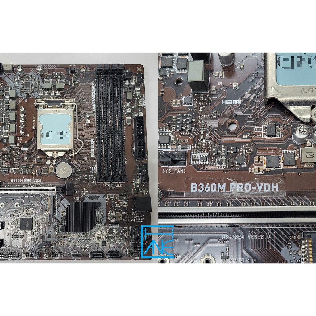 【大胖電腦 】MSI 微星 B360M PRO-VDH 主機板/無檔板/1151/DDR4/保固30天/實體店面/可面交