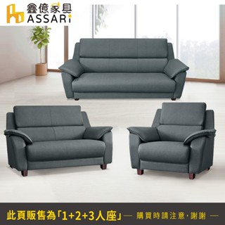 ASSARI-艾恩1+2+3人座貓抓皮獨立筒沙發