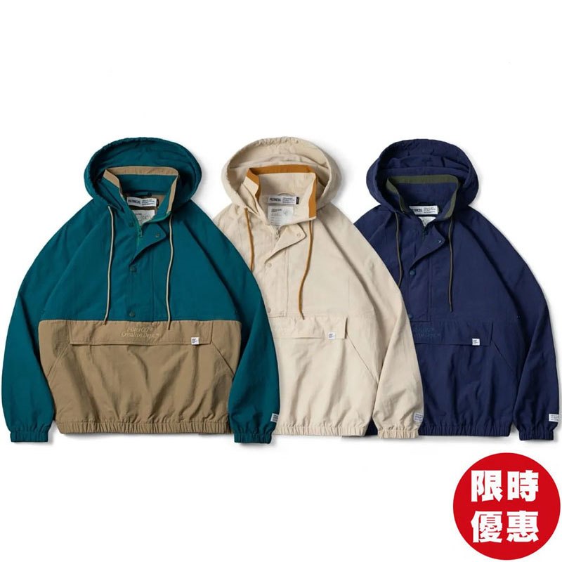 FILTER017 Water-resistant Pullover 尼龍防潑 復古運動 連帽罩衫 (三色) 化學原宿