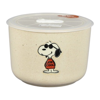 日本山加 YAMAKA 日本製 Snoopy 陶瓷飯碗 (附蓋) 史努比 JOE COOL SJ21972