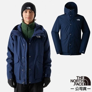 【北臉 The North Face】送》男 款二件式連帽防水外套 刷毛外套 三合一風雨衣 衝鋒衣 登山滑雪_7QSZ