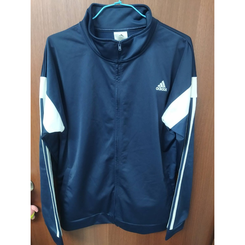 Adidas 大童款運動外套藍色