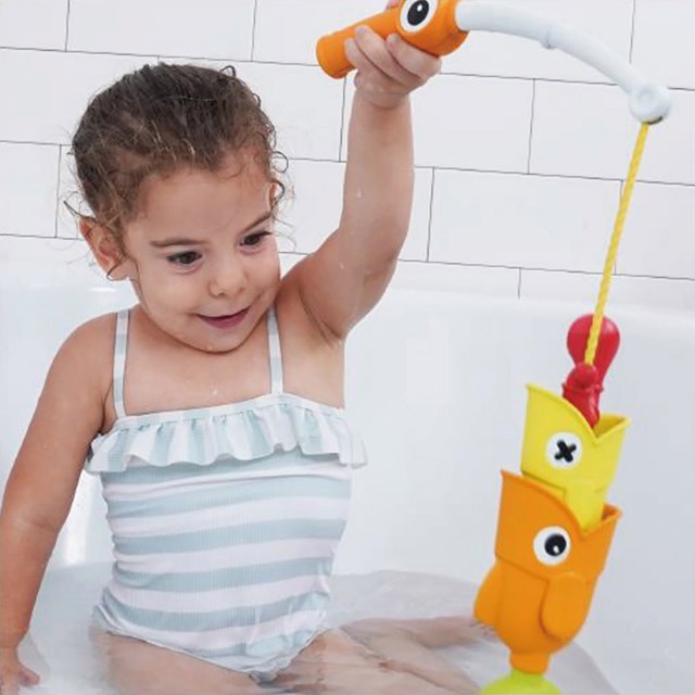 (二手) 以色列 Yookidoo 戲水玩具-小漁夫釣魚趣 洗澡玩具