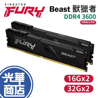 Kingston 金士頓 獸獵者 DDR4 3600 16G*2 32G*2 KF436C18BBK2/32/64