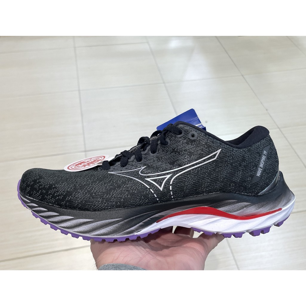 【BOBO】MIZUNO WAVE INSPIRE 19 SW (4E寬楦) 黑灰 慢跑鞋 女 J1GD234622