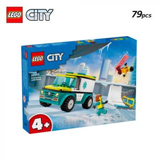 ||高雄 宅媽|樂高 積木|| LEGO“60403 緊急救護車和單板滑雪者"