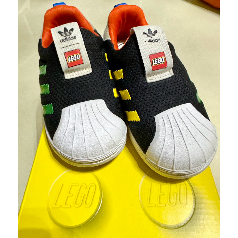 二手 adidas 愛迪達 Lego 樂高 兒童休閒運動鞋 SUPERSTAR 360