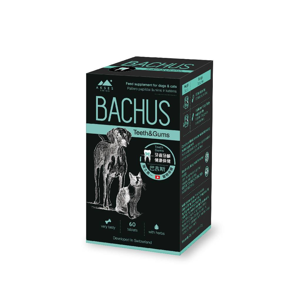 【瑞士巴吉斯Bachus】牙齒&amp;牙齦健康保健錠 犬貓可用  減緩口臭 牙齦發炎 狗牙周病 寵物牙膏 寵物牙齒