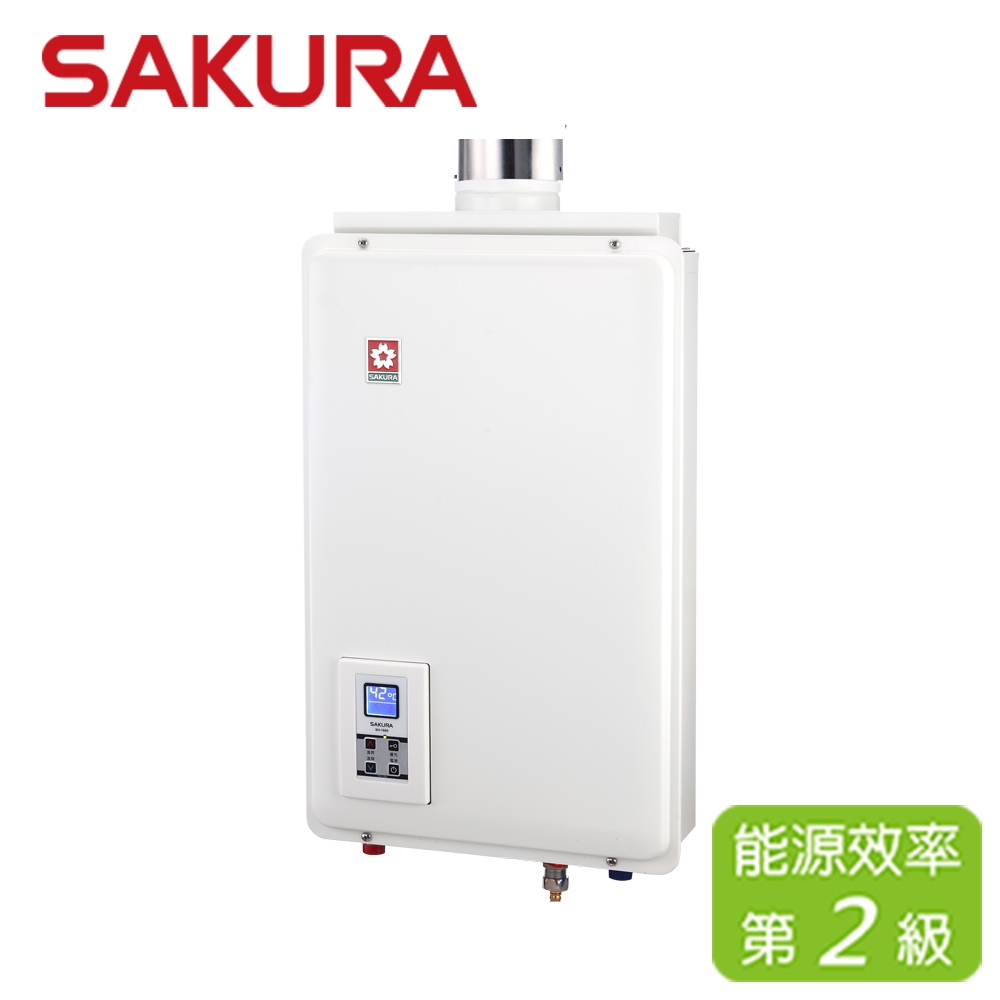 SAKURA 櫻花 16L 供排平衡智能恆溫熱水器(浴室、櫥櫃專用) SH-1680(LPG/FF式)