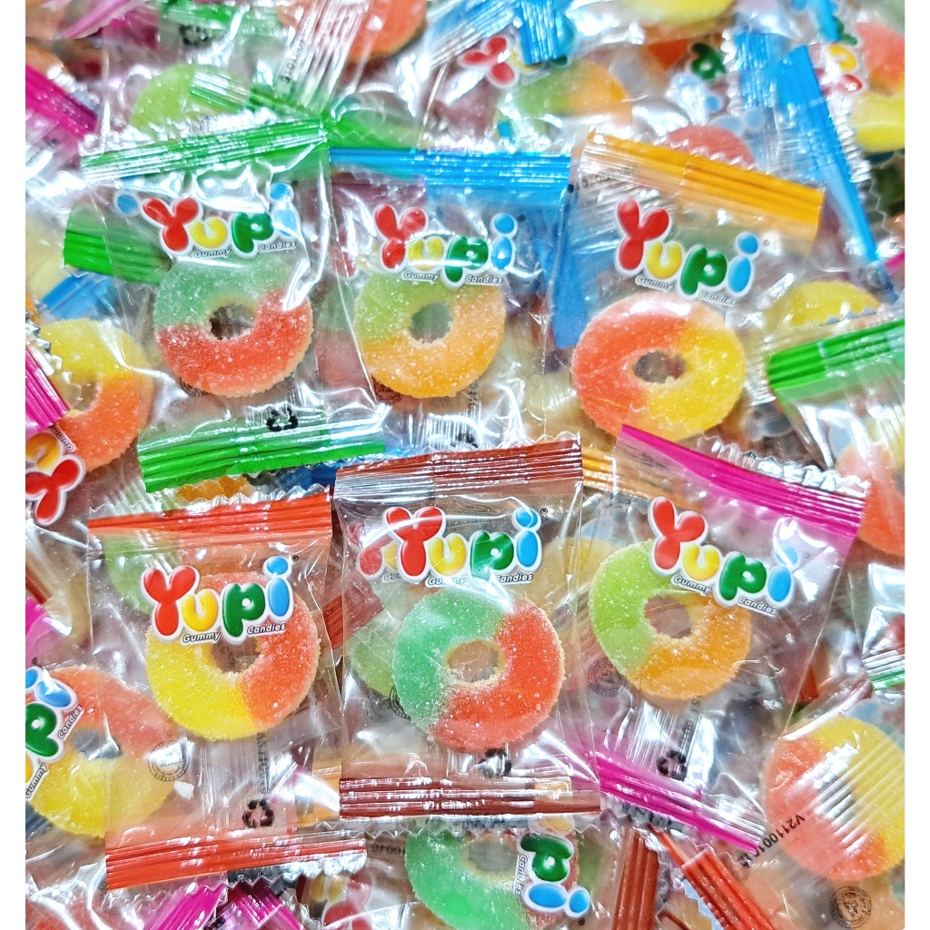 【方便購】YUPI 呦皮yupi水果圈QQ糖🍩雙色水果圈QQ糖／水果糖情人節喜糖訂婚結婚新年送禮