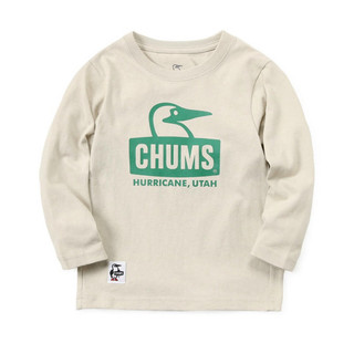CHUMS Booby Face Brushed L/S T-Shirt 女 長袖T恤 米灰