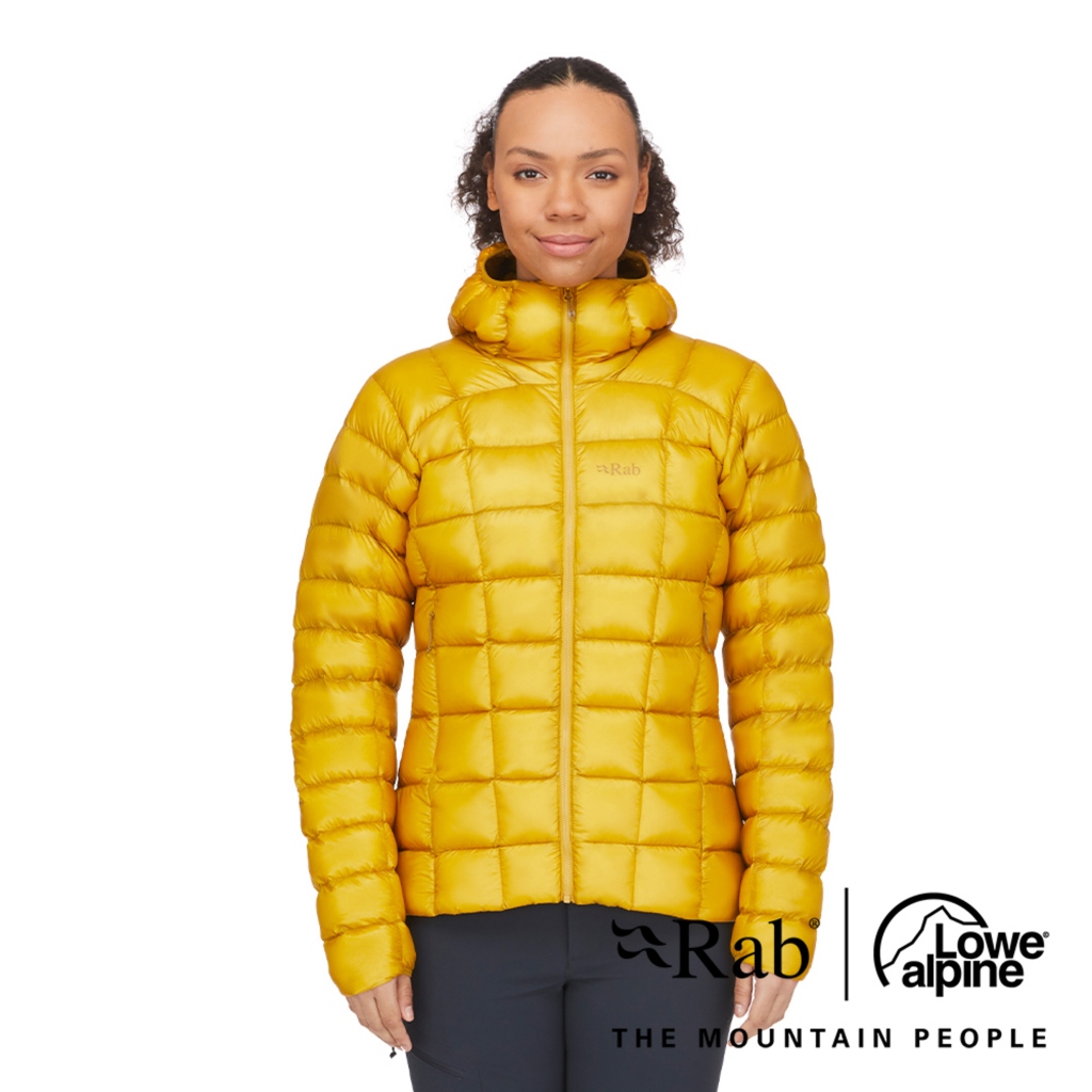 Rab|英國|Mythic Alpine Jacket女神話輕量羽絨連帽外套/900FP/286g QDB46 撒哈拉黃