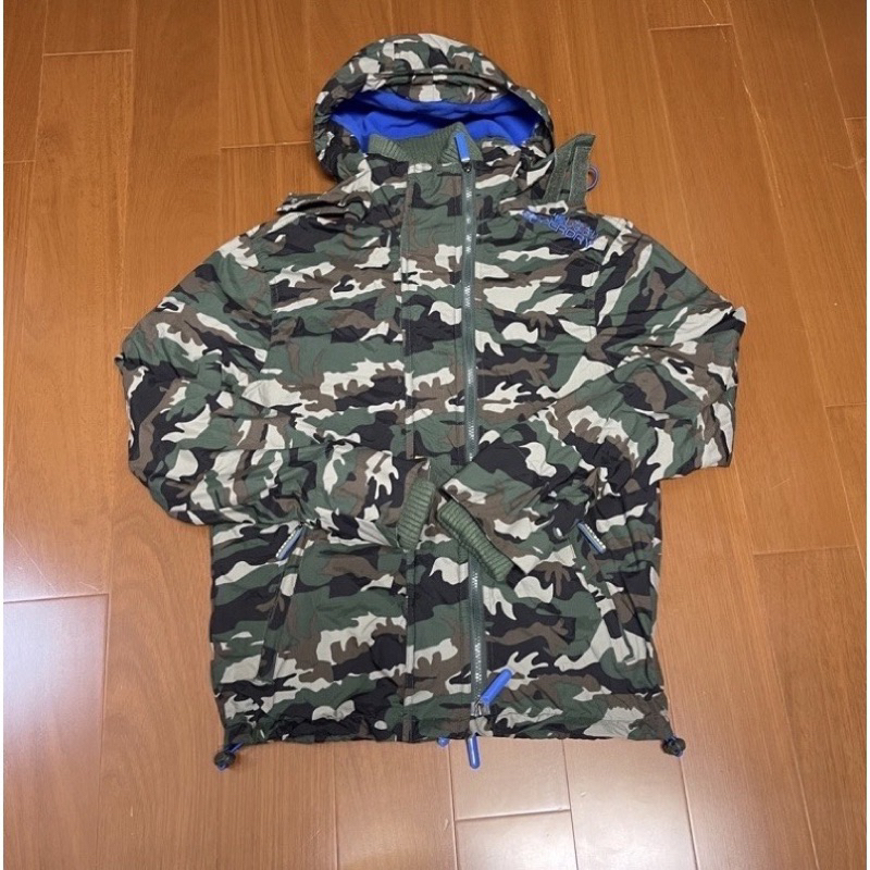 （Size S) 極度乾燥 Superdry 防水防風迷彩保暖連帽外套（3106）