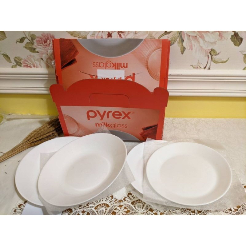 全新 5件組【康寧餐具】pyrex 純白質感 點心盤 沙拉盤