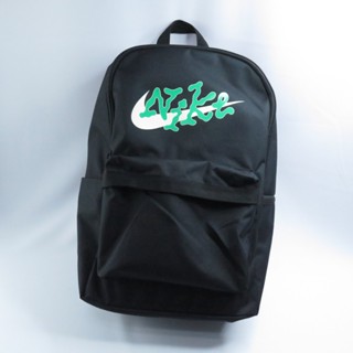 Nike FN0878010 Heritage 後背包 筆電夾層 25L 綠LOGO 黑