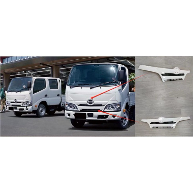 【JK車改升級_免運】Hino 300五期/六期 2013~now 3.5噸~8.5噸 白色 水箱罩含車標