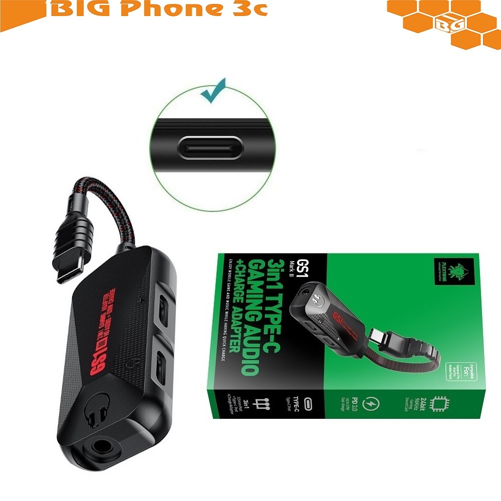 BC【3合1耳機轉接器】Plextone 適用 三星 Galaxy Tab S9+ SM-X810 即插即用 音頻轉換器