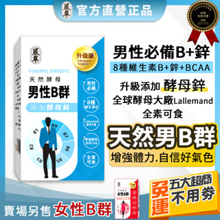 嚴萃【男性B群+鋅】天然 素食 酵母鋅 綜合維他命 加 鋅 男性保健食品 鋅片 維他命B 機能保健食品 維生素 BCAA