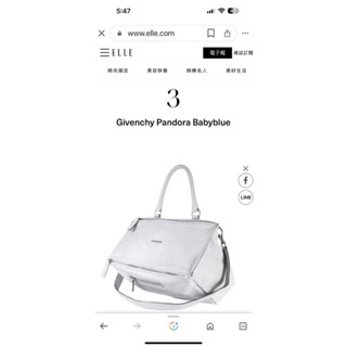 維密超模的最愛 Givenchy Pandora 灰色 二手 7成新