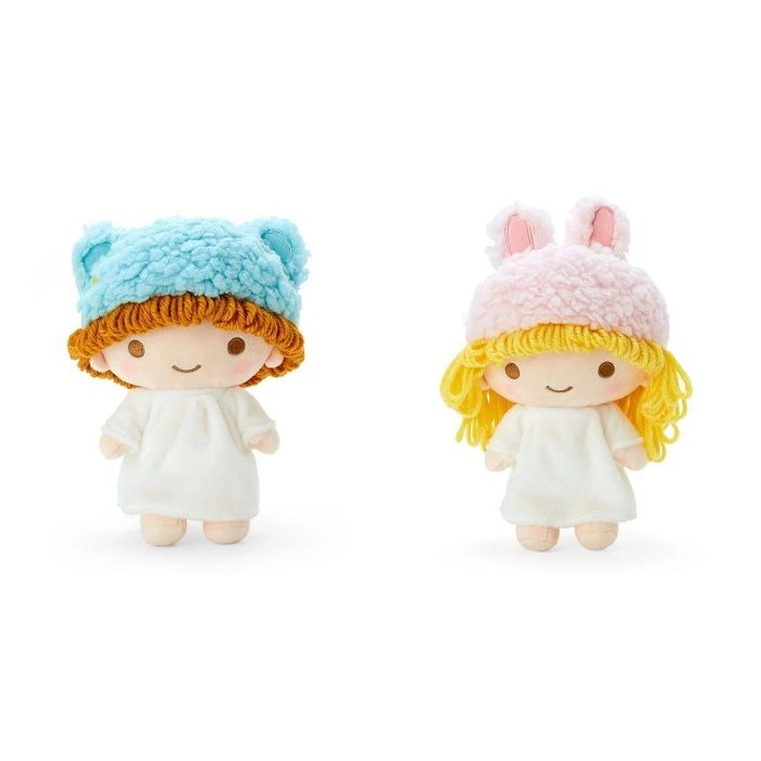 ♥小花花日本精品♥ 雙子星 kiki&amp;lala 絨毛玩偶娃娃 居家擺飾 毛帽造型娃娃 雲朵 ~ 3
