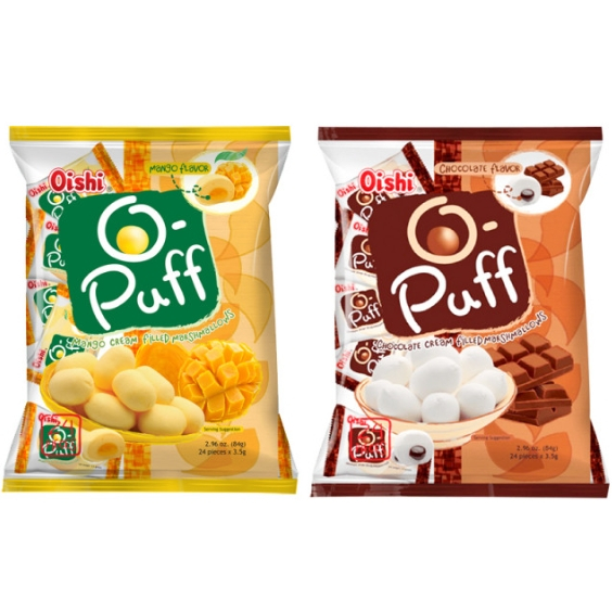 【菲律賓】OISHI O-Puff 棉花糖 (巧克力/芒果)【Marshmallow】