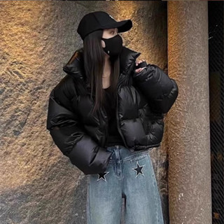 愛依依 冬季外套 立領外套 短款棉服 麵包服S-XL冬季新款短款立領加厚時尚百搭寬鬆麵包服棉服外套1F037-66359