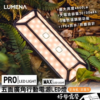 N9 LUMENA PRO 五面廣角行動電源LED燈【好勢露營】露營燈 行動電源五面燈聚光燈攝影燈 IP54防水MAX