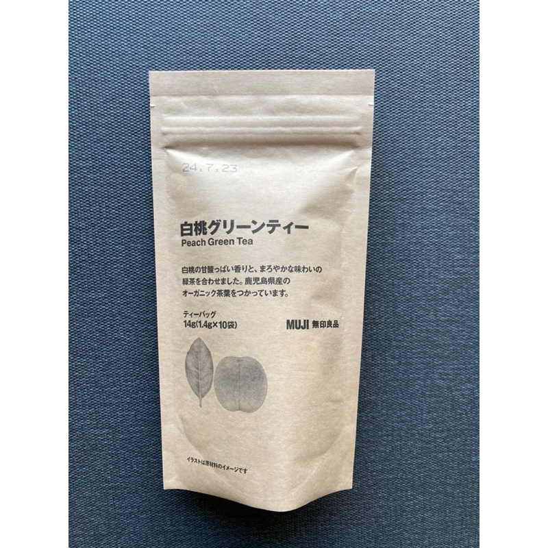 日本限定🇯🇵［MUJI 無印良品］白桃綠茶 茶包 茶葉 日本製 日本茶（1.4gx10袋）