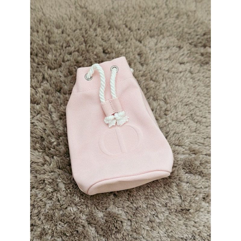 Dior 拉繩帆布化妝包(粉色)