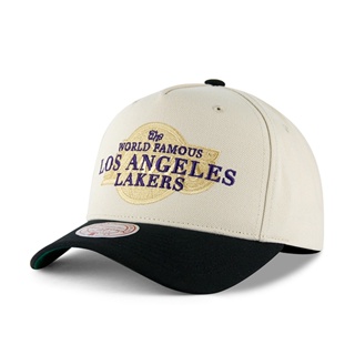 【Mitchell & Ness】MN NBA 洛杉磯 湖人 經典排字 米白 雙色 卡車帽【ANGEL NEW ERA】