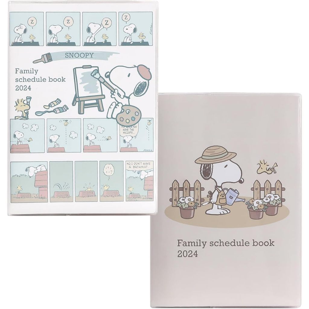 ｜現貨｜日本製 Snoopy 史努比 2024 家族手帳 行事曆 年曆 記事本 B6 Calendar