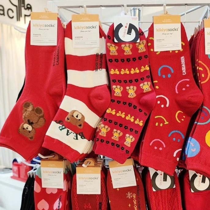 【W.K】韓國襪子 紅襪 過年款 節慶 Korea Socks 現貨