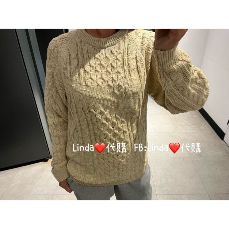 Linda❤️代購 ⚠️ NIKE NL CABLE KNIT SWEATER 米 男女 針織毛衣 DQ5177-010