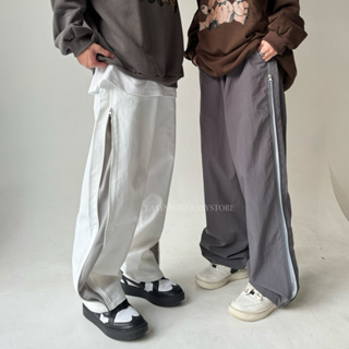 《Easy store》 韓國 FP側開設計尼龍長褲 寬褲 機能 韓國男裝