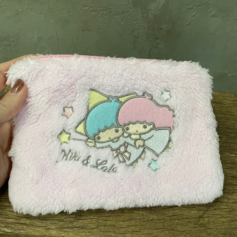 三麗鷗Sanrio 毛絨化妝包 kikilala 雙子星 化妝包 棉棉包
