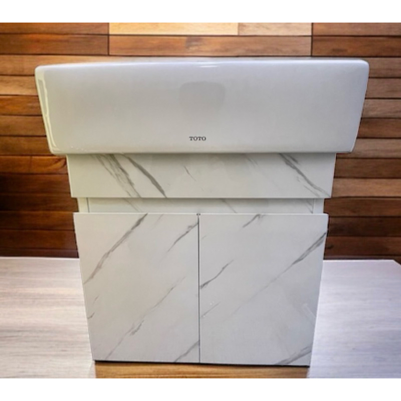 TOTO L710CGUR 檯面上臉盆 不鏽鋼 防水浴櫃 不鏽鋼浴室櫃，有2色可選 白，奶茶色 全台可寄