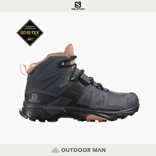 [SALOMON] 女款 X ULTRA 4 GTX 中筒登山鞋 烏木黑/摩卡棕/杏仁粉 (SL41295600)