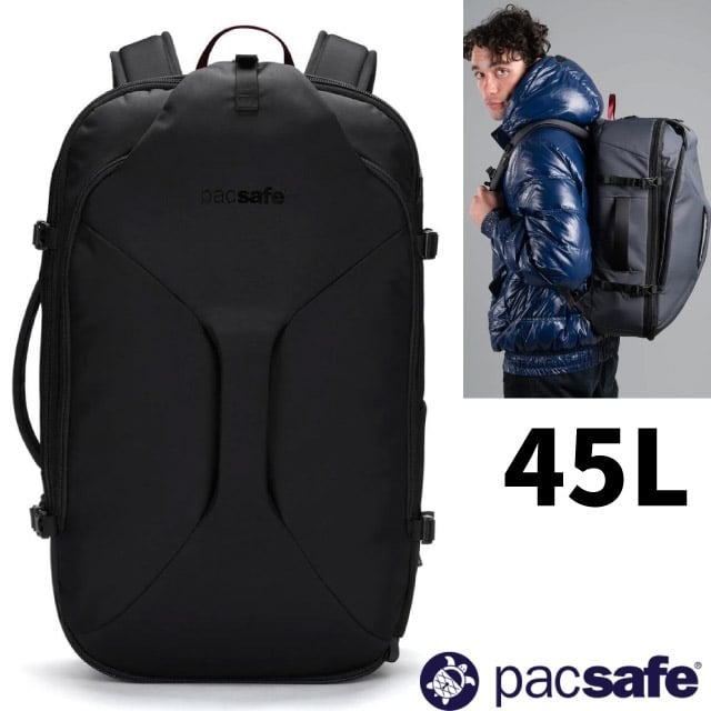 【澳洲 Pacsafe】送》防盜旅行後背包 45L EXP45_16吋筆電 RFID行李袋 防偷登機箱_60322100