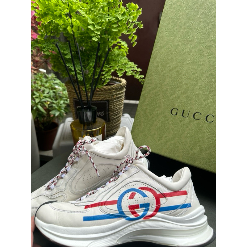 二手精品-GUCCI RUN白色運動鞋(39號）