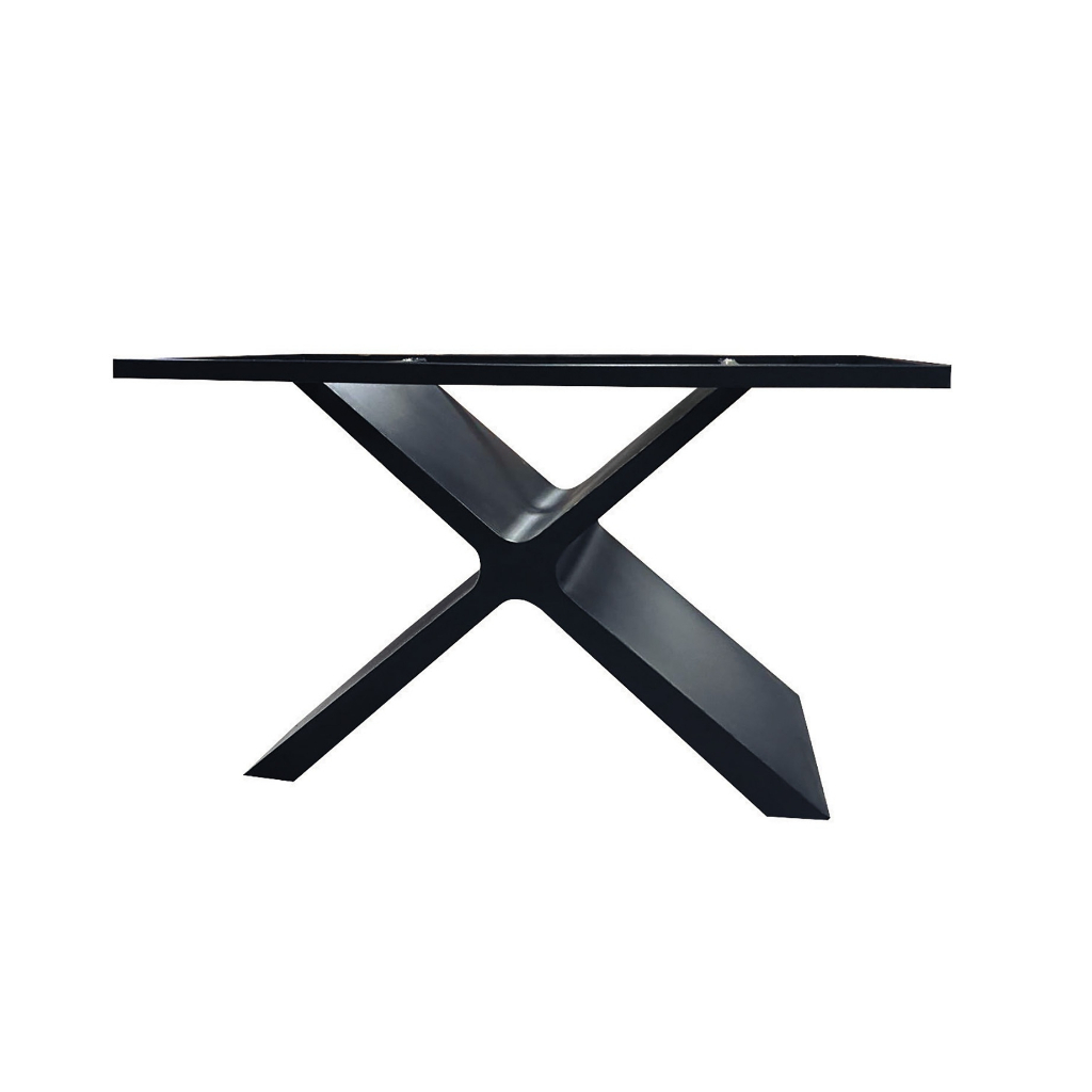 【新荷傢俱工場】 E 1236 4尺X型黑砂鐵腳 餐桌腳 鐵桌腳 造型桌腳