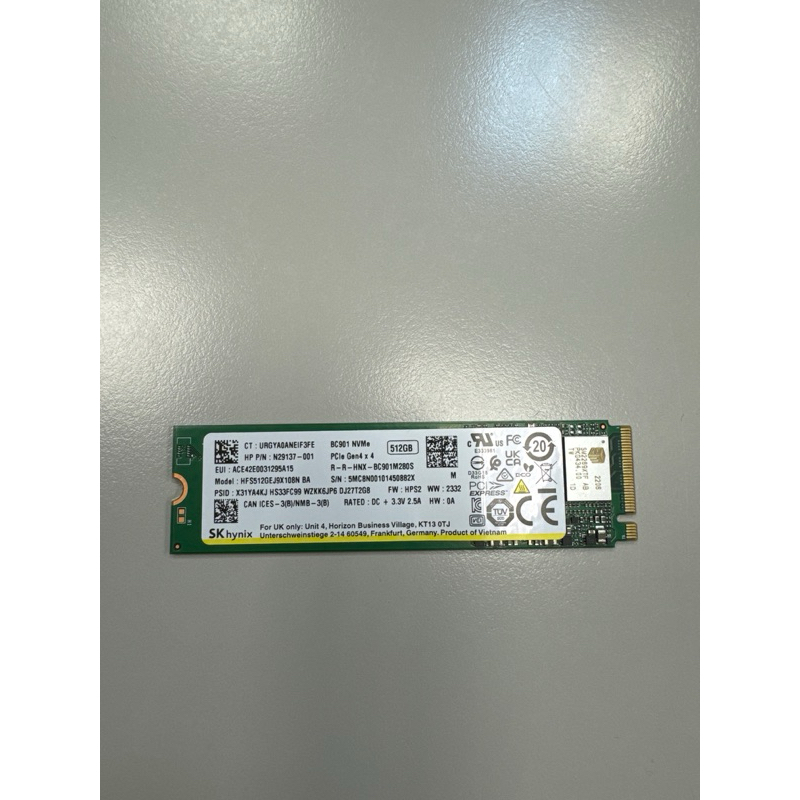 Skhynix m.2280 512G SSD