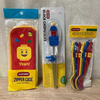 雪子本舖│韓國代購 LEGO 樂高積木人 304不鏽鋼學習筷 練習筷 餐具收納袋 積木塑膠湯匙叉子組 兒童餐具 韓國製