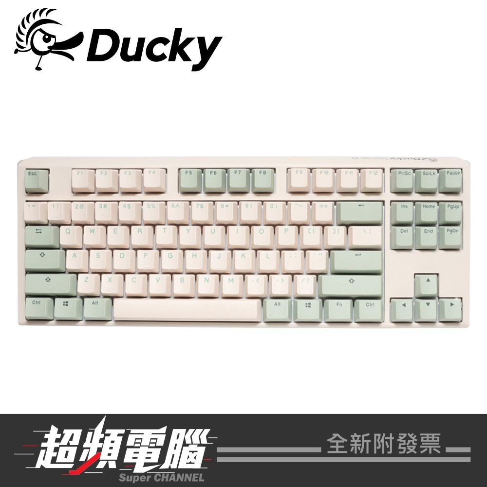 【超頻電腦】Ducky One 3 Matcha 抹茶 80%機械鍵盤(茶軸/青軸/紅軸/銀軸/靜音紅)