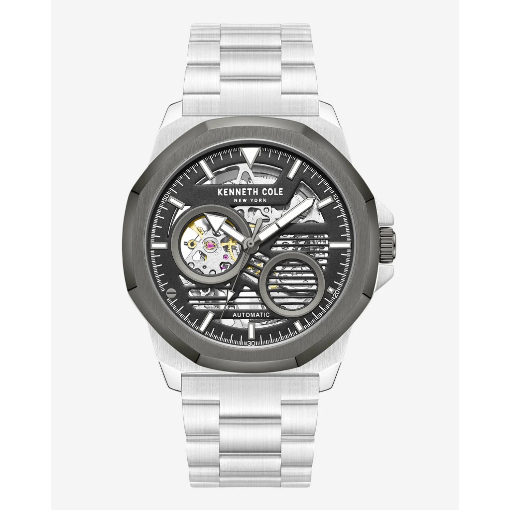 Kenneth Cole ❘美國紐約品牌 鏤空機械不銹鋼腕錶-KCWGL0013601